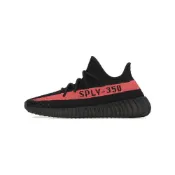 (店+)【adidas 愛迪達】BY9612-2022 adidas originals Yeezy Boost 350 V2 Core Black Red 織物 運動 低幫 生活休閒鞋 男女同款 2022年版 愛迪達女鞋 運動鞋女 女鞋 愛迪達男鞋 男運動鞋 男鞋