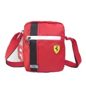 【PUMA】FERRARI RACE 側背 中包(07732601 紅黑 斜背包)