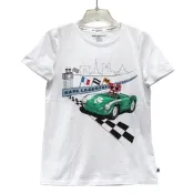 Karl Lagerfeld 卡爾與貓的瘋狂賽車圓領棉T(白色)