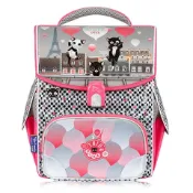 蝦皮隔日到貨 Tiger Family小學者超輕量護脊書包-粉格小貓(歐洲款) 墊腳石購物網