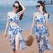 【免運】比基尼 bikini渡假海邊 溫泉遊 女分體 高級感 新款泳裝