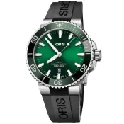 Oris豪利時 Aquis 時間之海潛水300米日期機械錶-綠水鬼/43.5mm 0173377304157-0742464EB