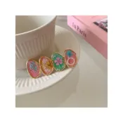 (店+)Miss Si 現貨速發 森系仙美乾燥花側邊夾 高級感前額瀏海夾 頭飾髮夾 氣質邊夾一字夾 金邊髮夾