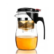 (店+)【蕉蕉購物】一鍵過濾耐熱茶水分離玻璃壺750ml 防爆 泡茶壺 濾茶壺 茶具 過濾壺 沖茶壺