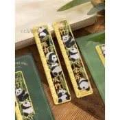 🎉可開發票🎉熊貓書籤定製禮物古典中國風金屬黃銅尺子書籤高檔精緻古風故宮文創紀念品國小生送老師教師節創意禮品可訂做