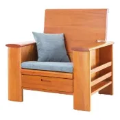 【Mahogany 瑪荷尼家具】\限搶庫存 最終出清/全原木 桃花心木 福隆1人沙發G2(單人沙發)