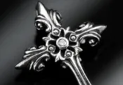 【創銀坊】天狼星 (鑽石版) 十字架 925純銀 墜子 gucci chanel chrome hearts ed hardy georg jensen agnes b tiffany lv 項鍊