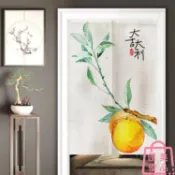 中式門簾隔斷簾擋風水中國風裝飾掛簾子家用遮光餐廳布簾【林之舍】