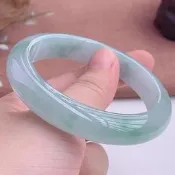 [現貨]天然A貨翡翠色玉手鐲女玉鐲子真玉旺夫保真古風玉石翠綠飄花