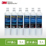 3M 前置系統-PP濾心3入+樹脂軟水濾心3入濾(型號3RS-F001-5+3RF-F001-5) 一年份組