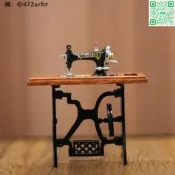 【賣488出2微縮場景OB袖珍娃娃屋模型擺老式合金縫紉機裁縫機迷你