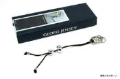 【圓融精品】丹麥 Georg Jensen 喬治傑生 ALFREDO 鑰匙圈 黑皮繩 3584886