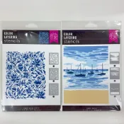 『牧莎記事』HERO ARTS 型染版 套色背景型版(3入)-荷蘭風HE-SA304/海景HE-SA306