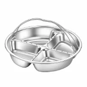 (店+)Lococo樂客客 316不鏽鋼手提防燙蒸盤3格/4格/5格加深電鍋專用蒸煮盤