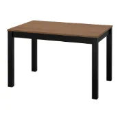 【IKEA 宜家家居】ÅLHULT 延伸桌，黑色/棕色，120/170x80 公分