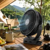 (店+)【24H出貨】正品OPOLAR 8吋夾扇 超靜音大電量 電風扇 夾式台式掛式充電電扇 嬰兒推車風扇 釣魚 車宿 露營風扇