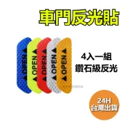 【台灣現貨】車門反光貼 OPEN反光貼 防撞條 反光貼紙 車門反光