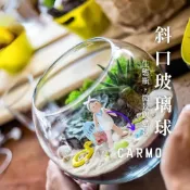 (店+)【CARMO】平底斜口玻璃瓶 多肉植物盆器裝飾 微景觀玻璃