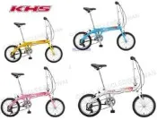 功學社KHS鋁合金16吋速6段式F16-D折疊車SHIMANO 6折疊腳踏車小折小摺小朋友摺疊車粉紅色白色黃色淺藍色童車