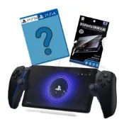 (店+)【SONY 索尼】PS5 Portal 遙控遊玩機 午夜黑  台灣公司貨 x PS4 PS5精選遊戲組合 x 鋼化膜保護貼 遊戲片隨機出