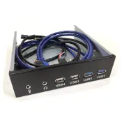 小白的生活工場*5.25吋空間 USB3.0+USB2.0+HD AUDIO 前置面板 (A5)