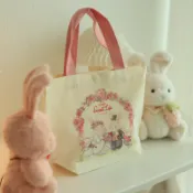 【客製化】可定製帆布袋 結婚回禮袋 伴手禮糖果禮品包裝袋 婚禮兔子夫婦手提袋