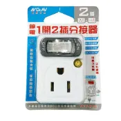 【含稅】Dr.AV聖岡 節電1開2插分接器 TNT-827S 帶燈開關 3P 2P 1650W 15A/同TNT-27S
