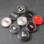 適用於鋁圈蓋 汽車改裝輪轂蓋 輪圈蓋 輪圈貼紙通用60mm VOSSEN OZ BBS HRE VOSSEN 輪轂中心蓋
