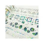 🌾禾魚🌾 日本製紙膠帶シール堂_2色箔 星光燦爛紙膠帶星アカリ 15mm 加藤真治 Shinzi Katoh