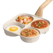 (店+)多孔煎蛋鍋 四格煎蛋鍋 平底鍋 四孔煎蛋鍋 四格煎鍋 不沾煎蛋鍋 麥飯石煎鍋（10cm加大/加深鍋底/麥飯石材質）