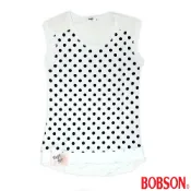 BOBSON 女款印點點配蕾絲上衣26074-80