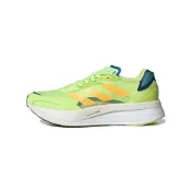 (店+)【adidas 愛迪達】GY0927 adidas Adizero Boston 10 輕盈舒適 織物 低幫 碳板 訓練長跑跑步鞋 男款 黃綠
