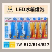 雙日電器 LED 全周光 冰箱燈泡 1W E12 E14 E17 冰箱燈 黃光 白光