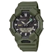 【CASIO 卡西歐】G-SHOCK 精細雕琢 藍芽太陽能電力 雙顯錶款 軍綠色 GA-B010-3A_49.3mm