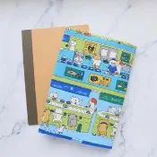 【貓咪迴轉壽司-藍】書衣 布書衣 可調式書衣 A5 A6 B6 20K 16K