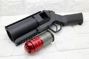 2館 榴彈 發射器 瓦斯槍 + 40mm 榴彈 96發 紅 ( 玩具槍BB彈火箭筒榴彈砲榴彈槍散彈槍子母彈達姆彈武器子彈