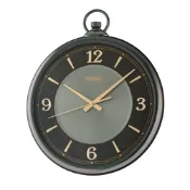 SEIKO 日本精工 懷錶造型 滑動式秒針 靜音掛鐘(QXA843K)42cm