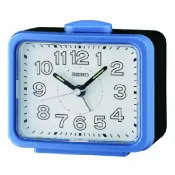 大高雄鐘錶城 seiko SK037 精工鐘 (QHK061L) 夜光指針鬧鈴貪睡鬧鐘 藍 8.6 x 10.9 x 6.4cm｜樂天領券現折★全館特惠中★指定刷卡回饋10%