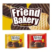 +爆買日本+ Glico 固力果 Friend Bakery 可可風味烘焙餅乾 51g 可可豆 酥脆 夾心餅乾 日本進口