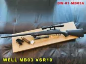 【翔準AOG】WELL MB03 VSR10(黑)全配款 寬軌腳架+狙擊鏡 手拉空氣槍 狙擊槍 空氣槍DW-01-