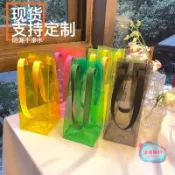 客製化 紅酒冰袋 手提袋 彩色PVC 葡萄酒織帶 果凍包裝袋 透明PVC 訂製 禮物袋 送禮 派對用品 野餐必備 酒 逗