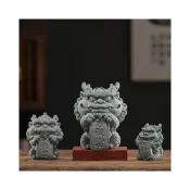 (店+)喜可xekoro「泰山石敢當 家庭保安康」創意石敢當家居桌麵茶寵魚缸裝飾擺件