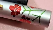 「藏筆搭名士，珍筆配佳人」寫樂短鋼筆--粉紫紅花 F-6
