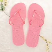 【老費】Havaianas Flat 哈瓦仕 巴西 細帶 平底 短帶 涼鞋 拖鞋 人字拖 夾腳拖 短帶素面 / 馬卡龍粉