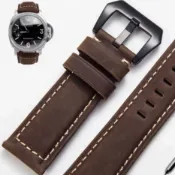 宜百家 皮錶帶適配Panerai男錶真皮手錶帶PAM111腕帶18-24mm