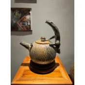 藝元品 ｜ 戴志庭大師柴燒、爆裂壺最大件收藏作品（預估3000ml)