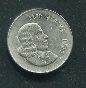 【錢幣】South Africa(南非)，20 CENT  , K69.2  , 1965 ,品相極美上XF+ #204870 