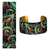 Peyote 圖案手鍊，串珠手鍊，Miyuki Delica 圖案，Peyote Stitch
