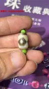 小盧家珠中愛馬仕小盧白耗坦誠三眼天珠，尺，三眼清晰，皮殼自然，品相好，適合收藏或佩戴，珠源頭，數量，發，不議，