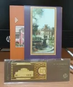 全新　空白筆記本+經典火車站金屬書籤 第二代花蓮車站　【文具專區】☆流星百寶屋☆